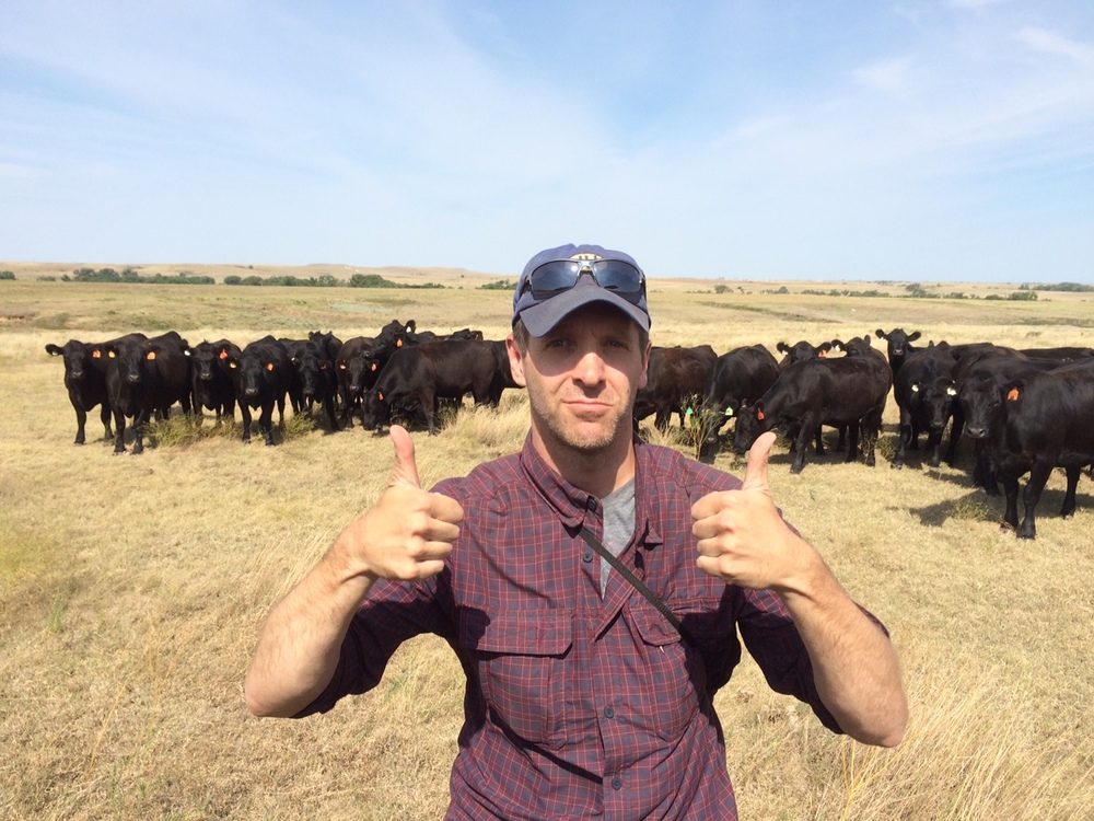 Our very own Andy Hoffman on a shoot out west for National Beef.