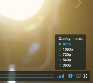 Options for playback on this video max at 1080p.