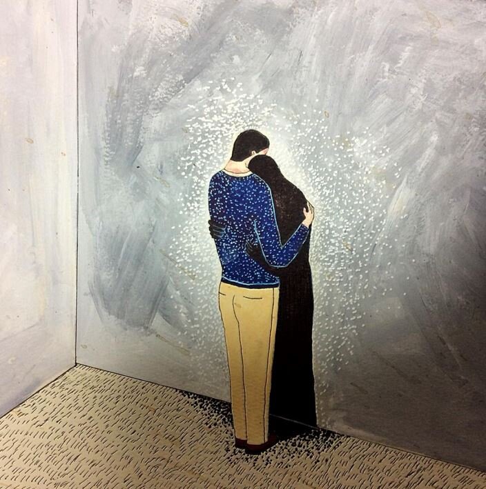 Ishii Nobuo. All the Self-Projection. Watercolor and ink on paper, 2018.