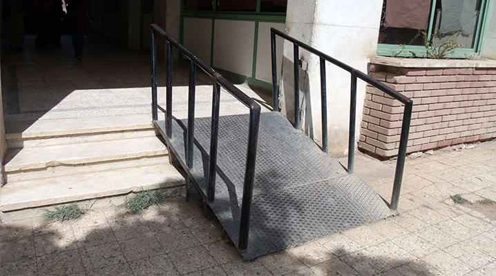 Physical inaccessibility often seriously impedes evacuation efforts. Accessibility to shelter, water and sanitation also needs to be addressed, once people with mobility impairments have been extricated from conflict zones. Photo courtesy of Janet E. Lord