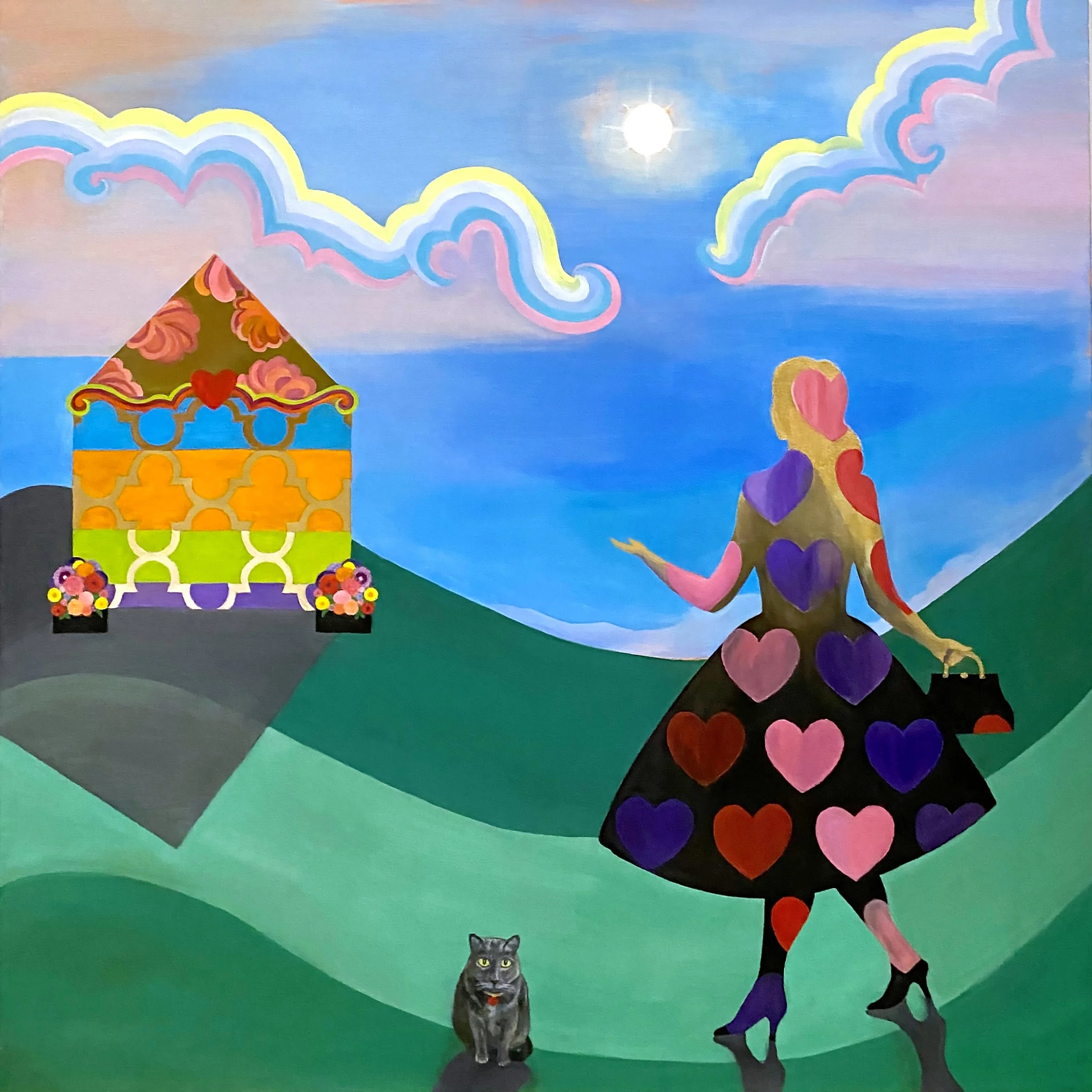 Parade of Days Series Make Believe Oil on Linen 40 x 40 2024.jpg