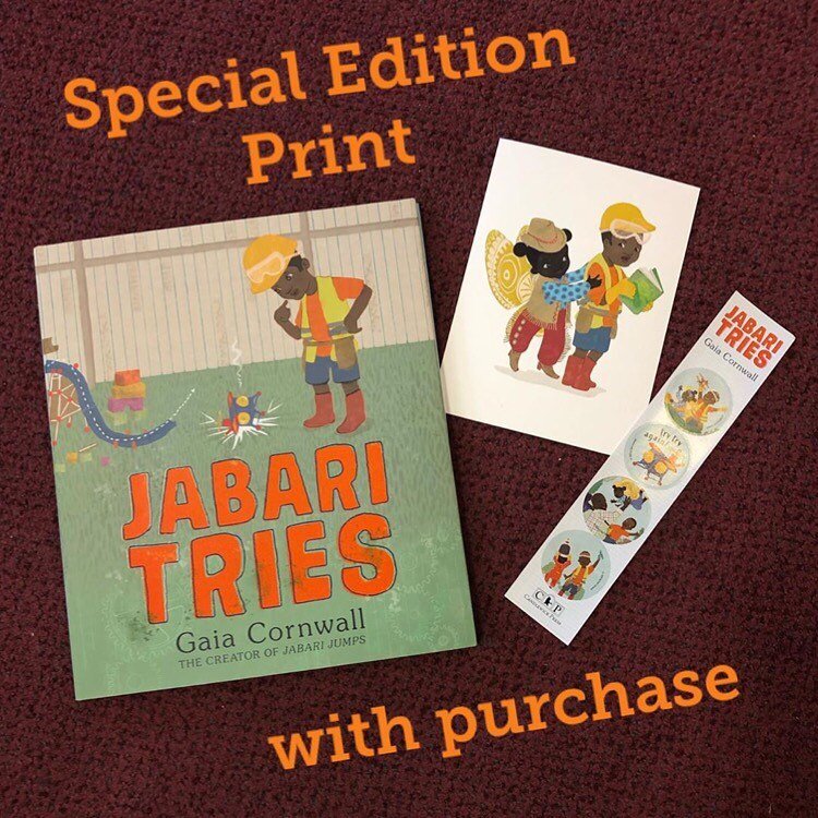 Hi friends, free Jabari print and stickers if you buy a #JabariTries from @books_on_the_square! While supplies last... 💕🚁🔨💕