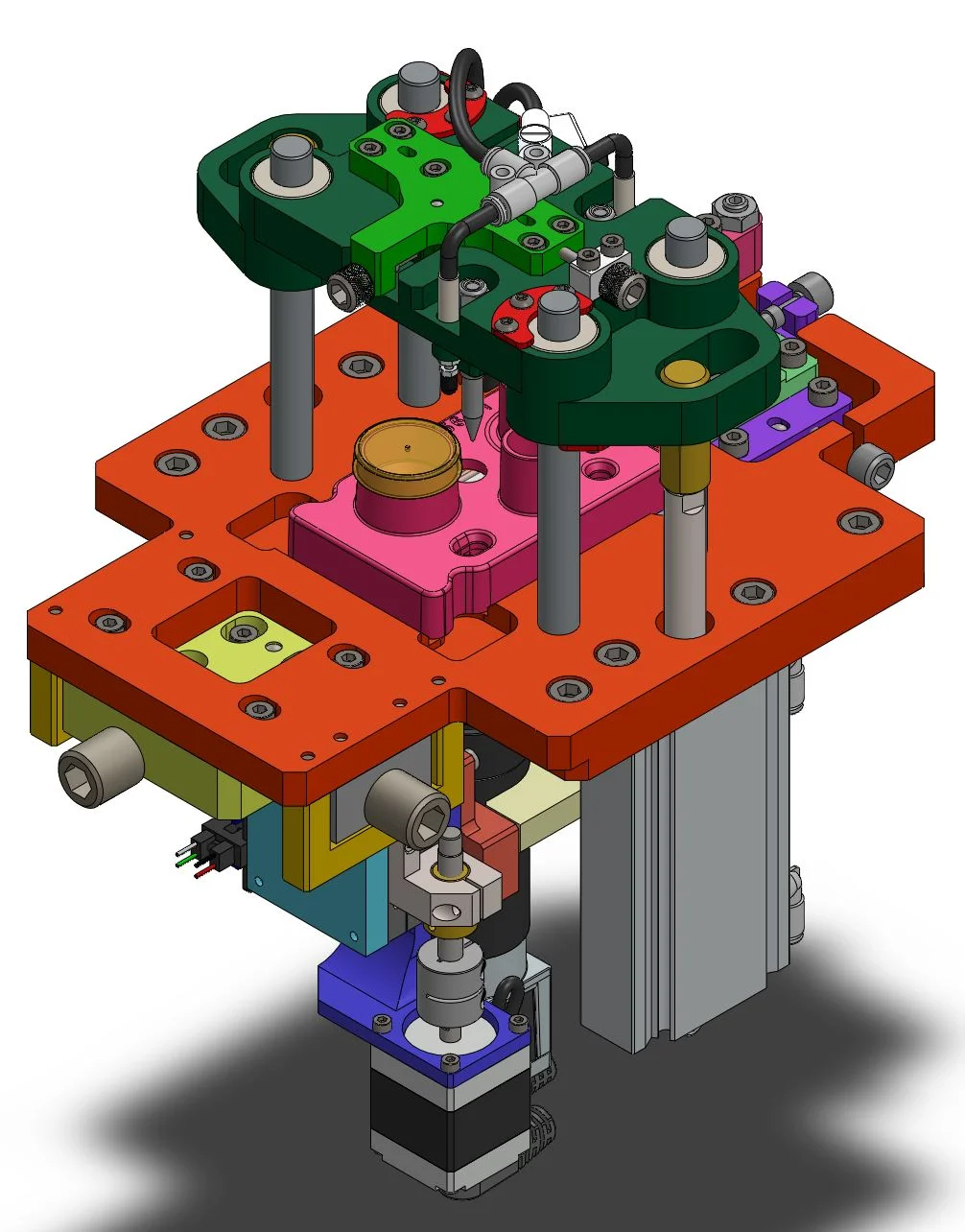 Precision clamping mechanism with optics