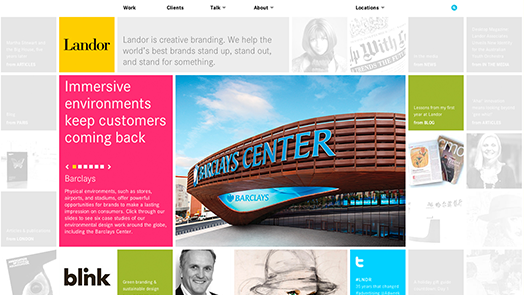 BEFORE: I was also part of the team for the 2011 Landor.com redesign, and was the main admin for that site in the subsequent years. It too received numerous awards, and was ahead of its time in terms of design and functionality.