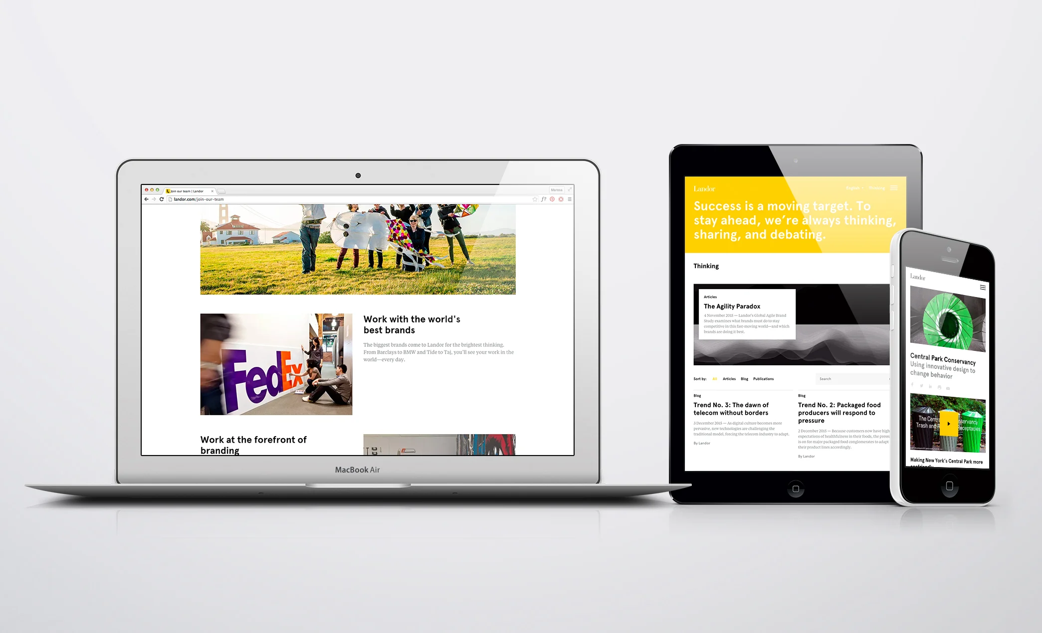 Landor.com is flexible and always improving. While participating in the initial design process, I also curated imagery and designed content—which continued to be a daily job post-launch. I regularly added and updated content (both timely and evergre…