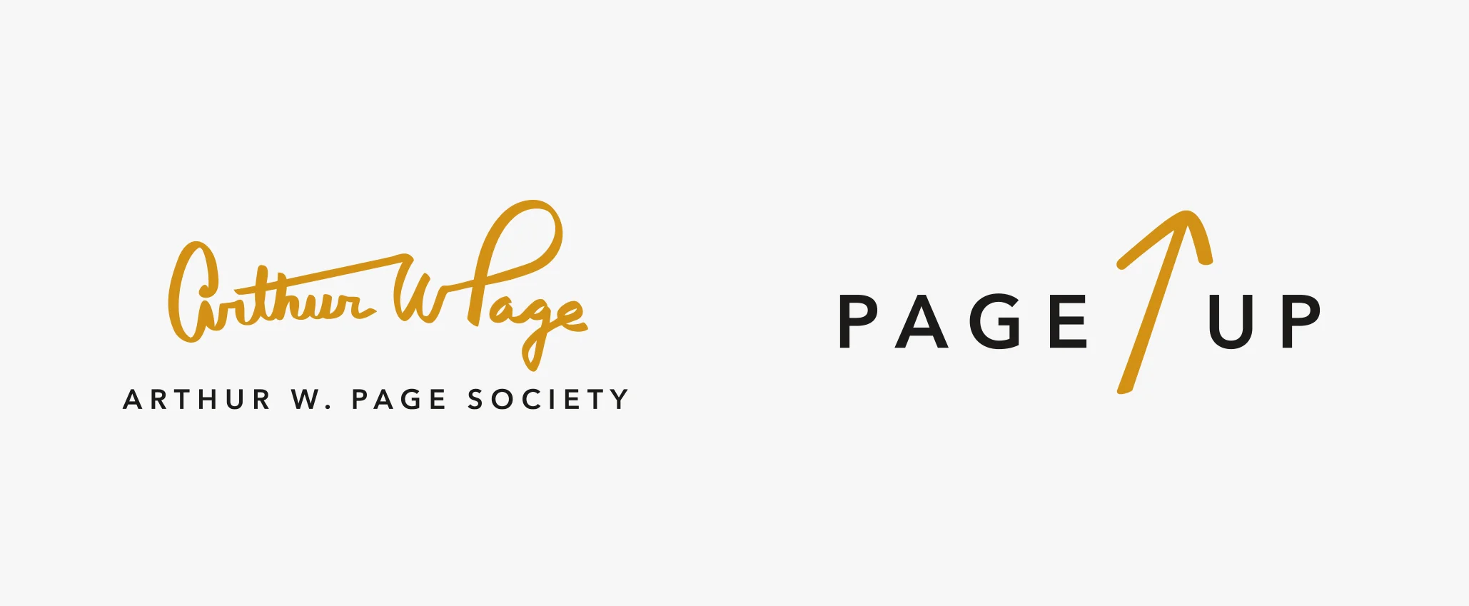 The final identity connected with the main organization in its use of gold and nod to handwriting.