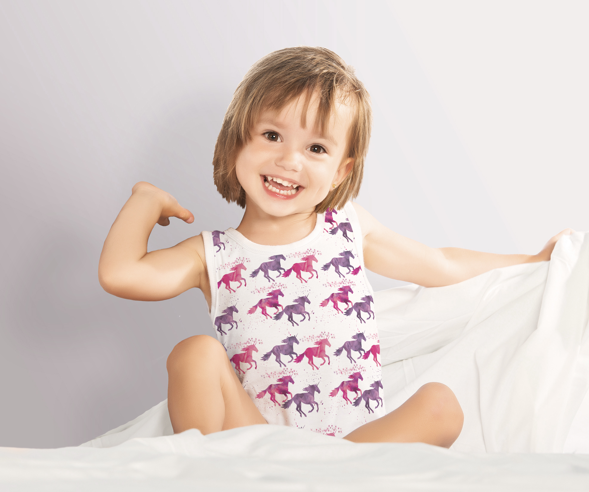 Watercolor Unicorns design available on Spoonflower.com