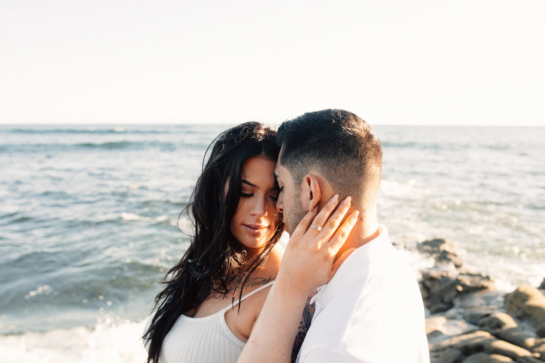 La Jolla engagement photography by Alina Mendoza, a San Diego based engagement and wedding photographer capturing intimate moments of love.