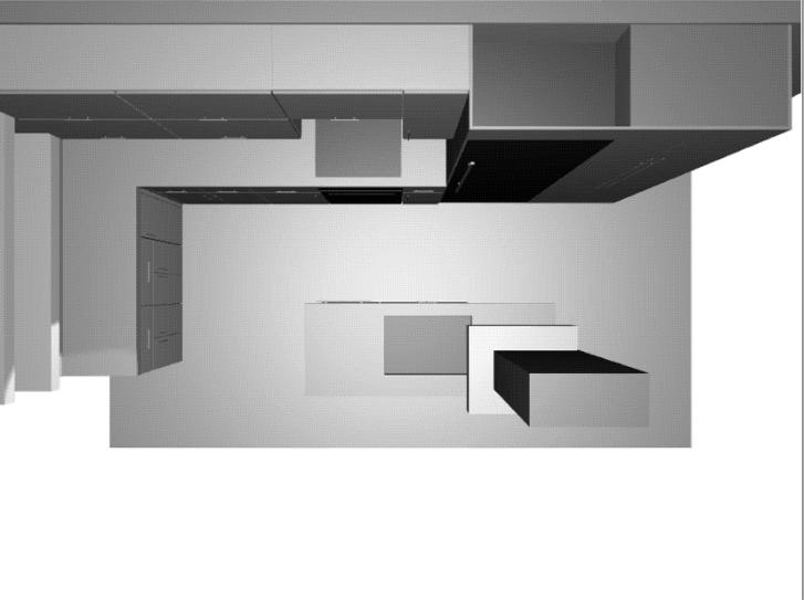 Bird's Eye Kitchen Rendering