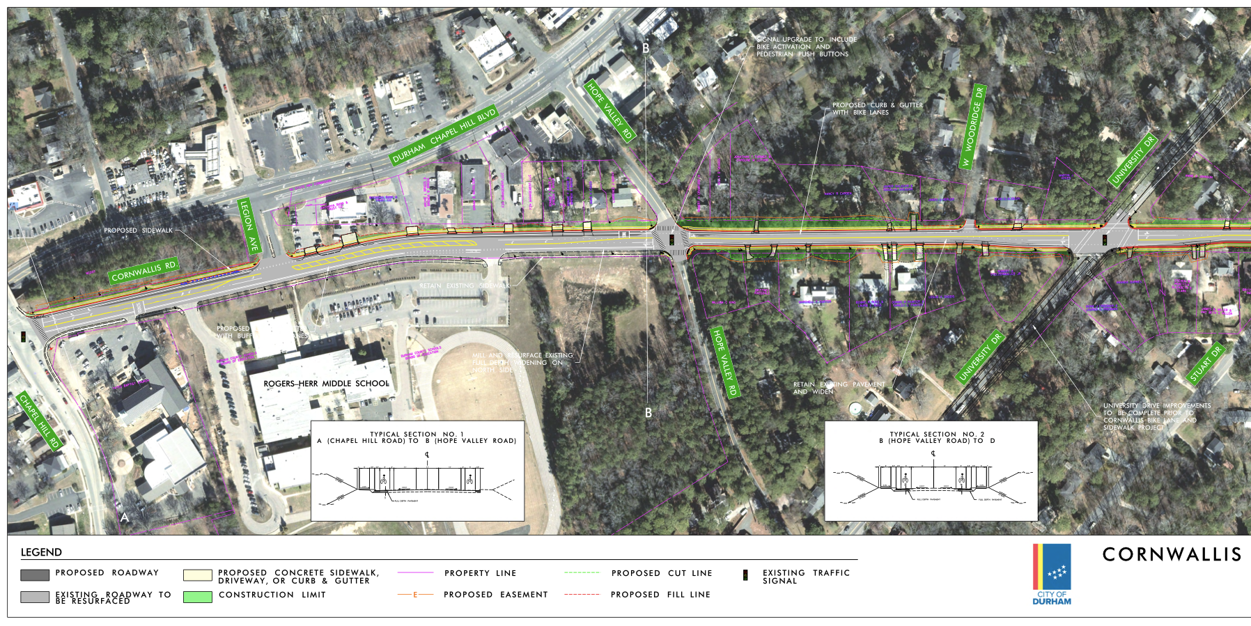 Bike Durham's Letter to the City on Cornwallis Road Project