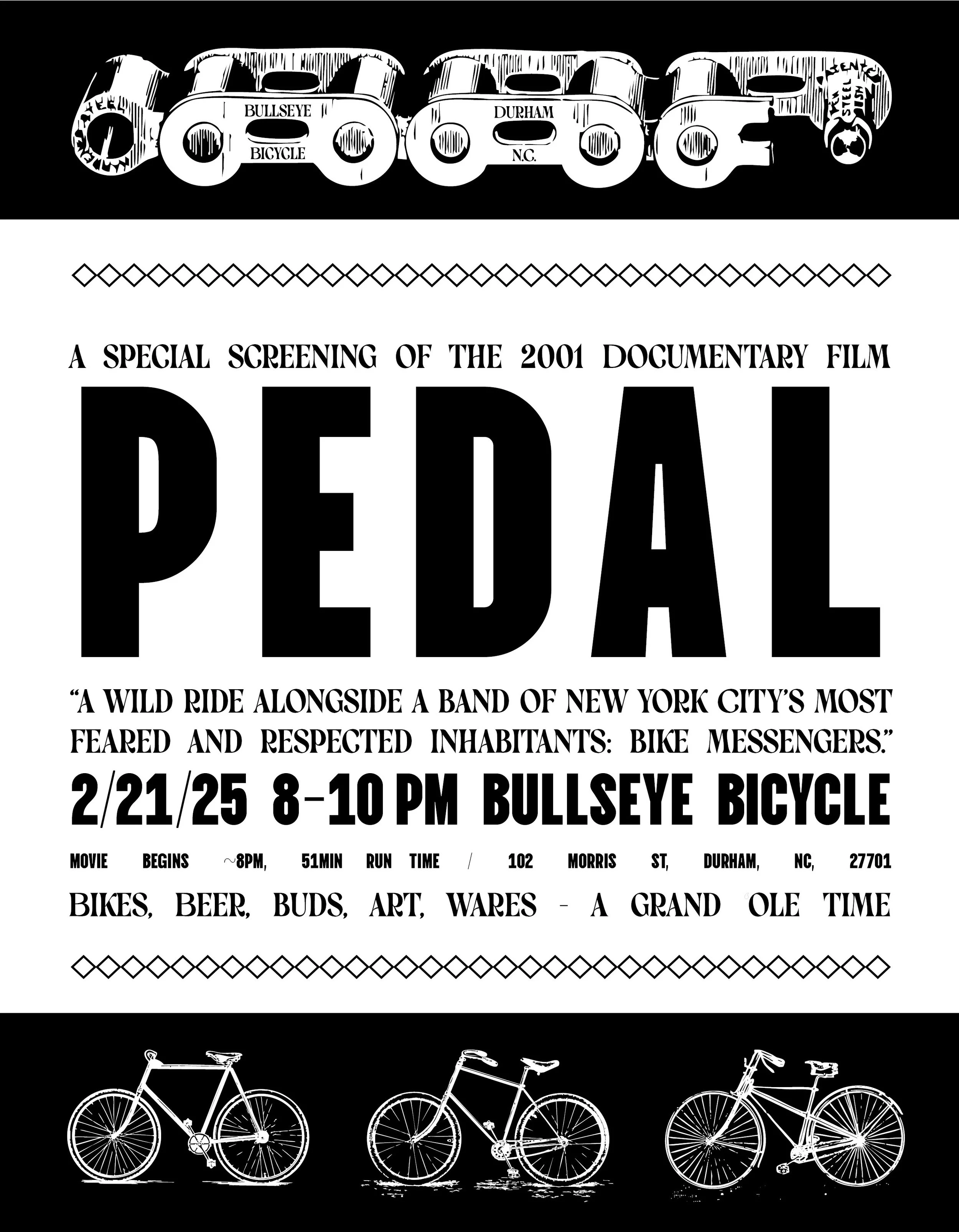 Pedal Screening at Bullseye Bicycle