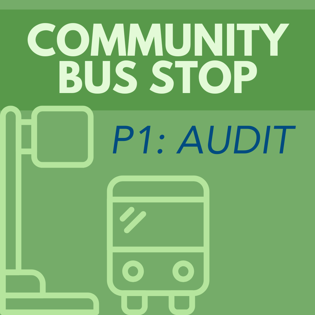 Community-Built Bus Stop Bench: Audit!