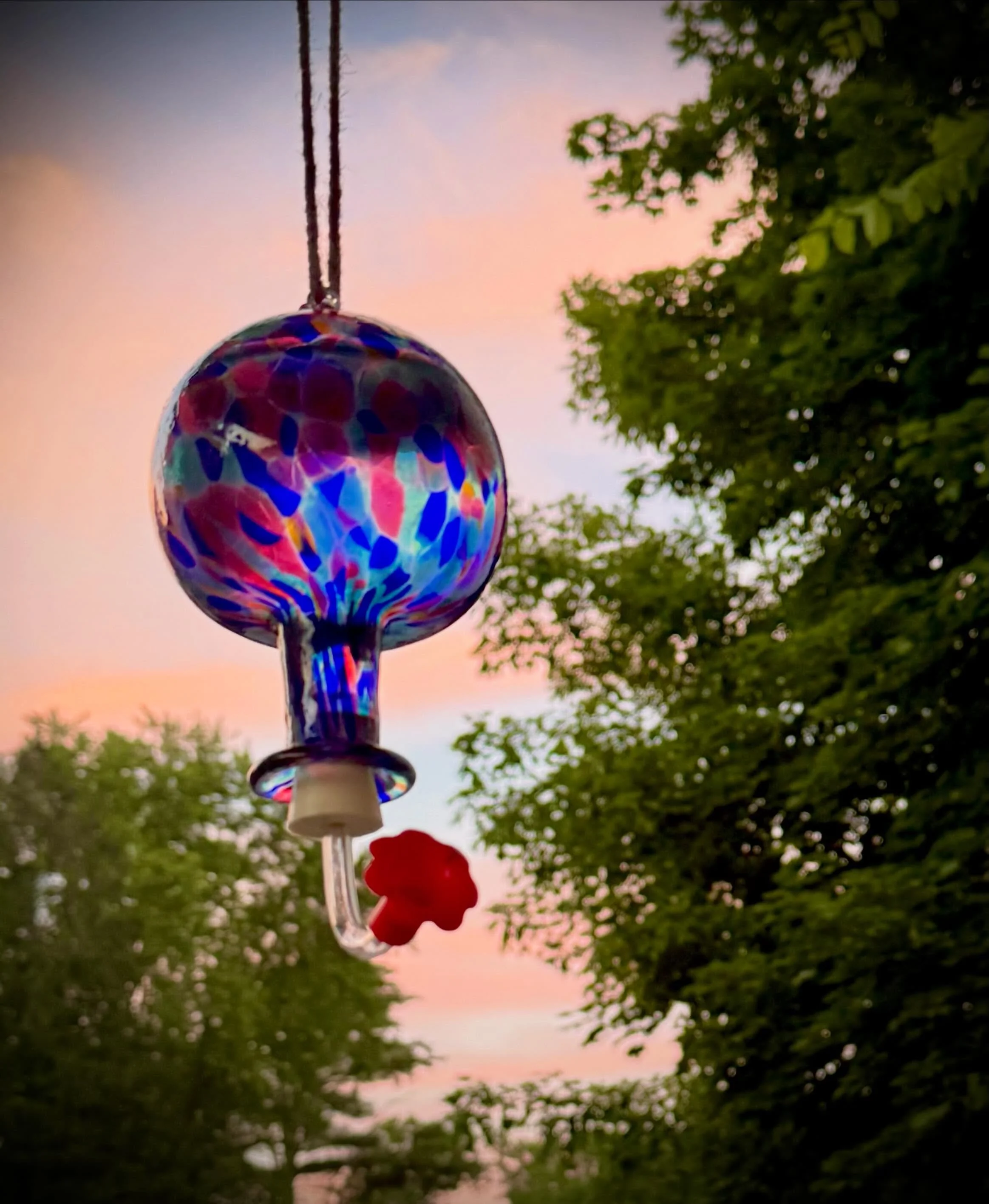 Hummingbird season is in full swing and we have lots of awesome colorful feeders available&hellip; #weship📦 #nhmade #hummingbirdfeeder #greatgifts #oneofakindgifts