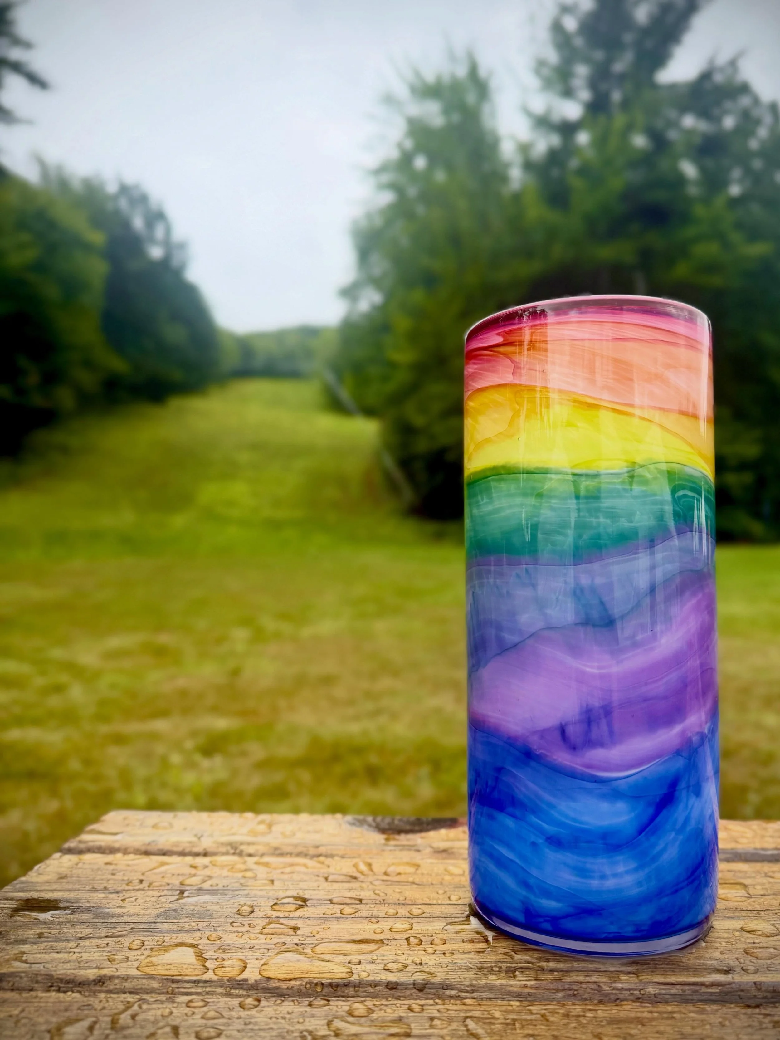 &ldquo;When it rains, look for rainbows; when it&rsquo;s dark, look for stars.&rdquo; It&rsquo;s a perfect day to find inspiration and mountains of awesome work. Find your color in tent three booth 311. #leagueofnhcraftsmen #nhmade #handblownglass #c