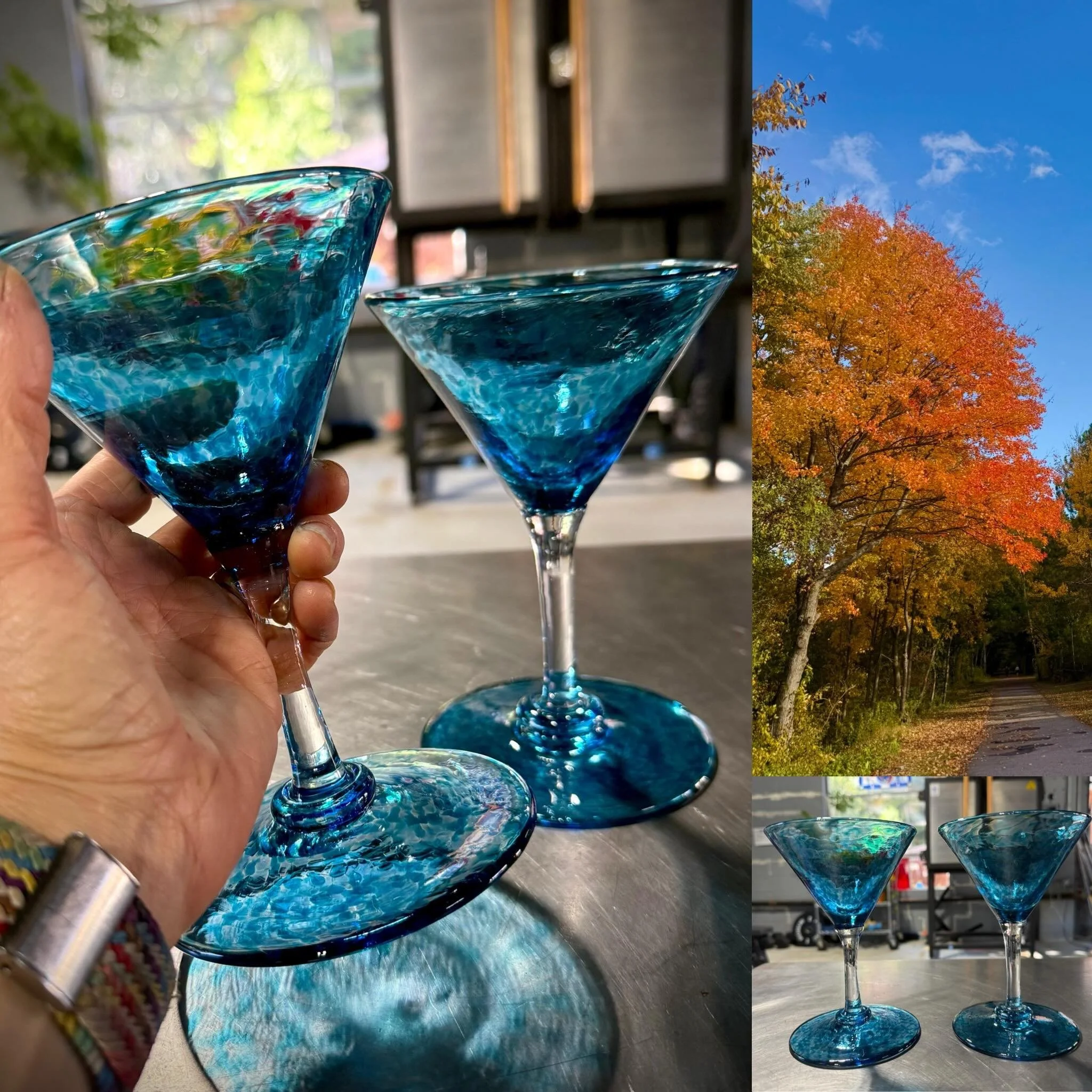 Pumpkin season is short. Martini season is year round&hellip; cheers! #nhmade #custommadegifts #drinkinstyle #cocktailseason #aquasky