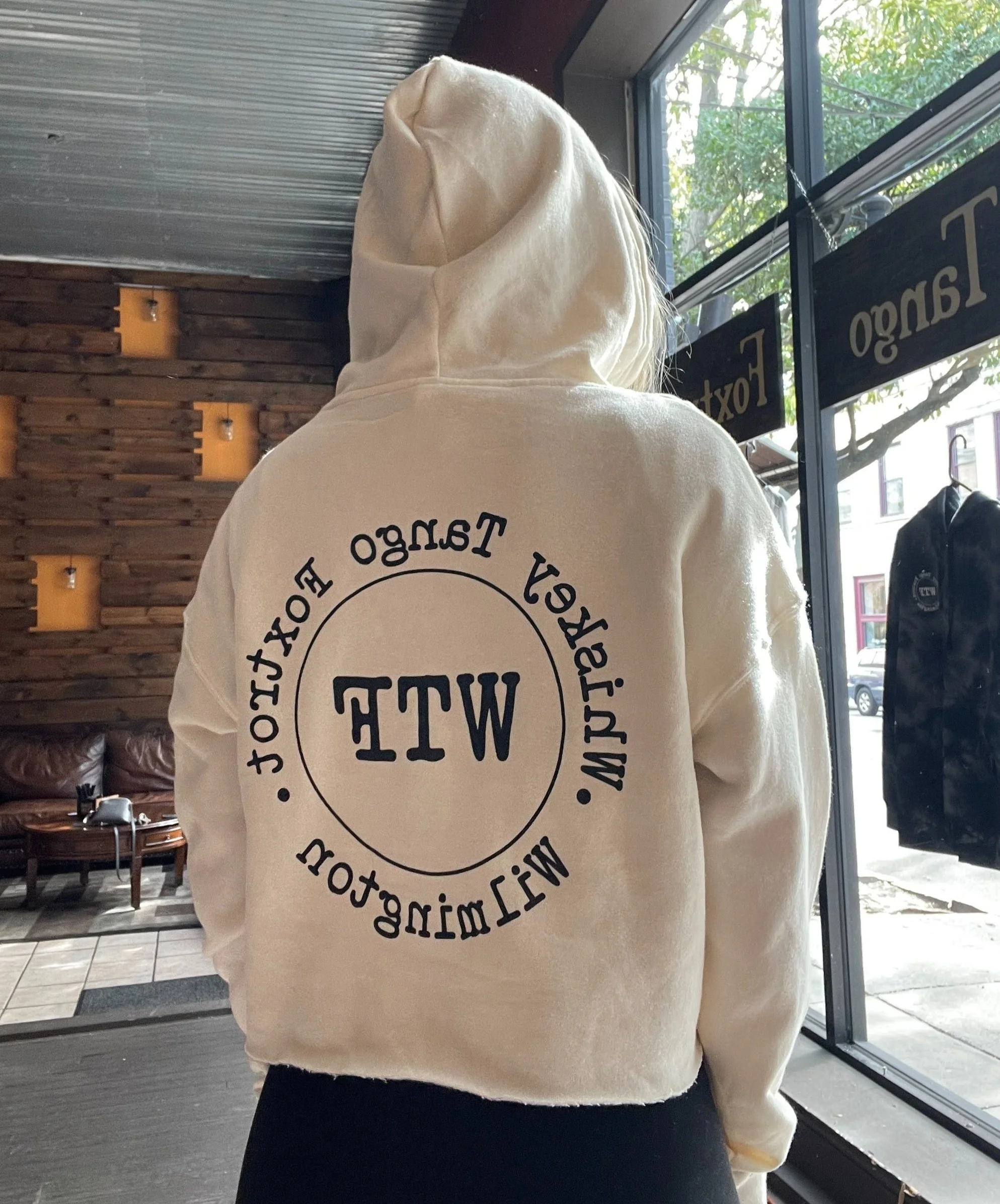 Cream Cropped Hoodie — Whiskey Tango Foxtrot