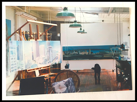 Both "American Noah" and "Market and Drumm Streets" on display at Artworks Studios, 60th Street, Oakland