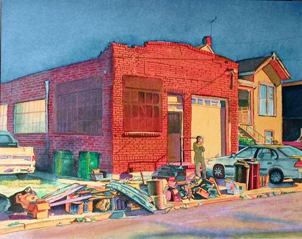 Title: Art Works Studios, 1014-60th Street, Oakland Media: Watercolors Dimensions: 8" x 11" Collection of: The Artist