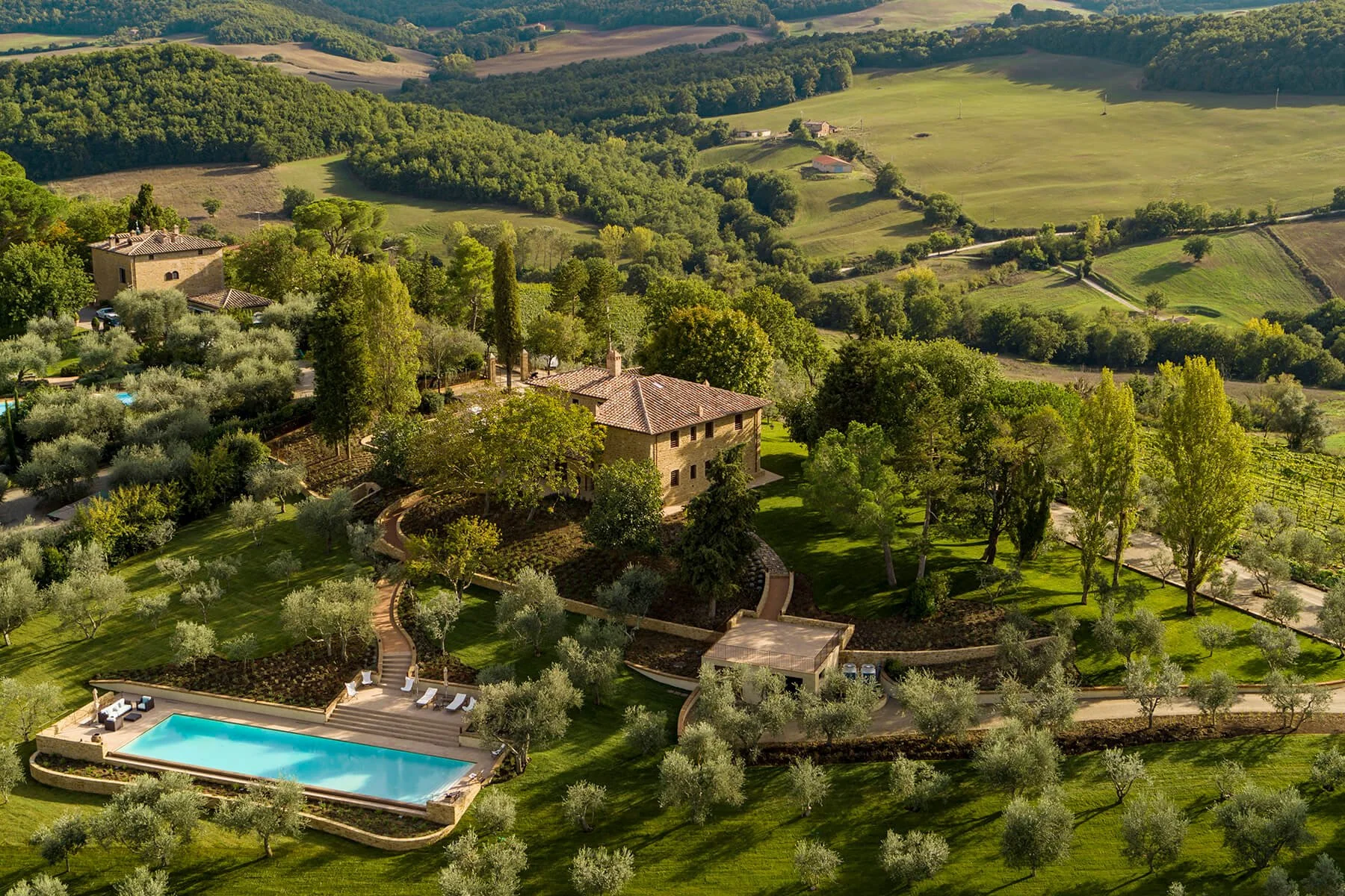 Tuscan Villa Rental Overlooking the Medieval Town of Montepulciano
