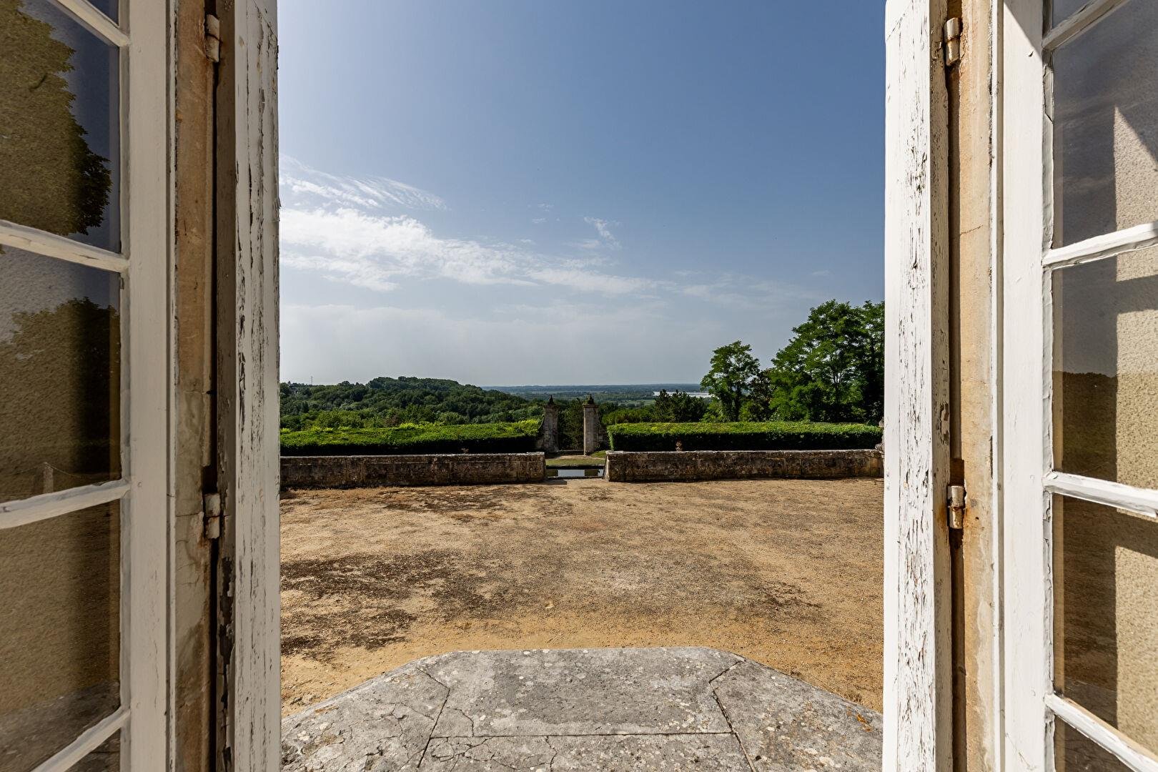 Francis York French Chateau and Vineyard Overlooking the Dordogne River m 7.jpg