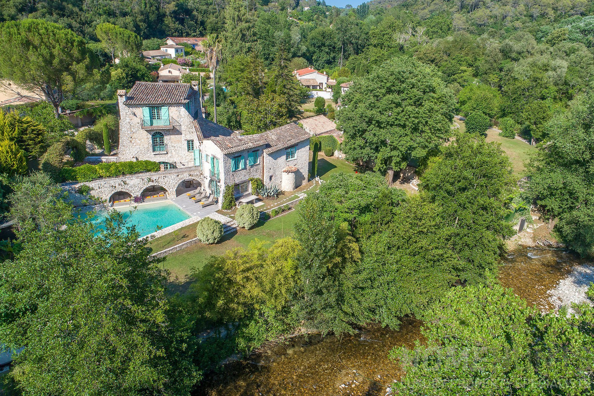 Beautiful, former watermill in a wonderful riverside location on the Cote d’Azur