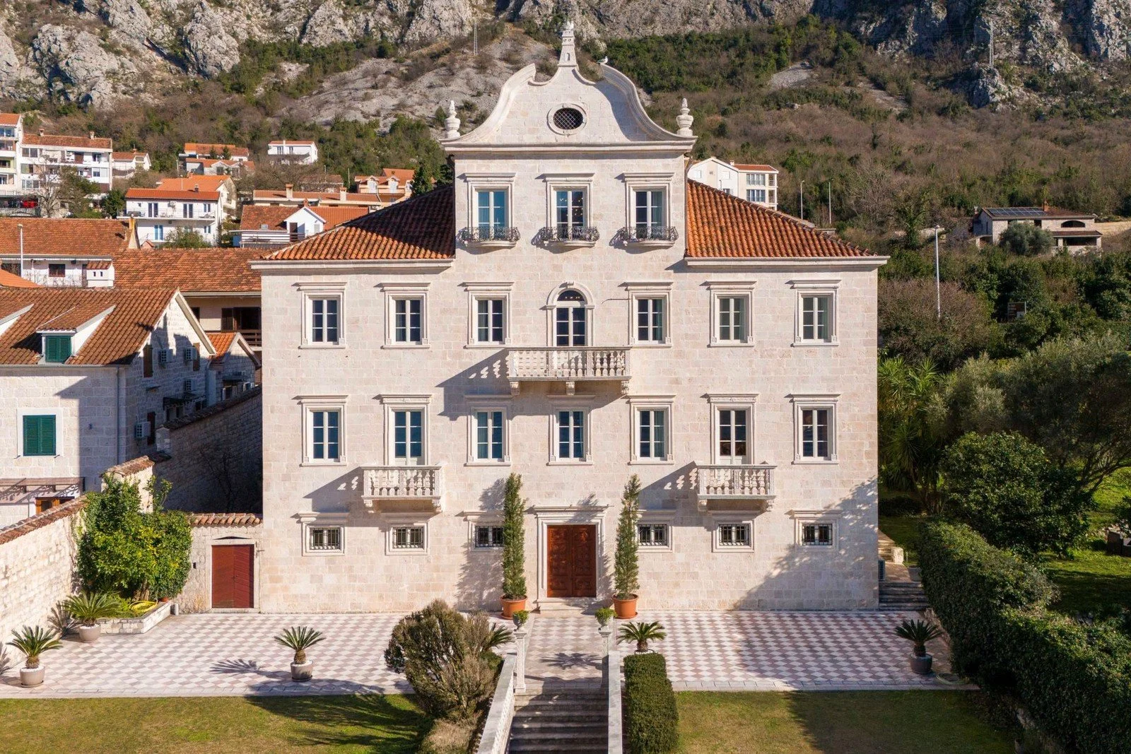Historic Captain's Palace on the Bay of Kotor, Montenegro