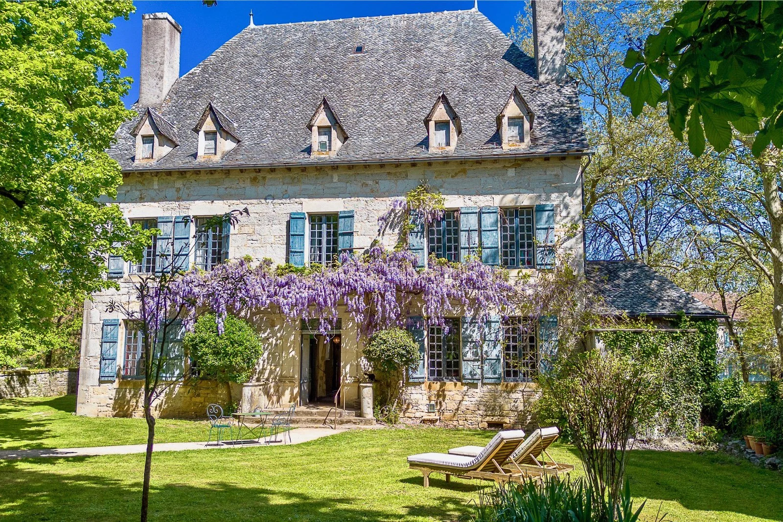 A Storybook French Estate With Guesthouses and an Event Barn in Southwest France