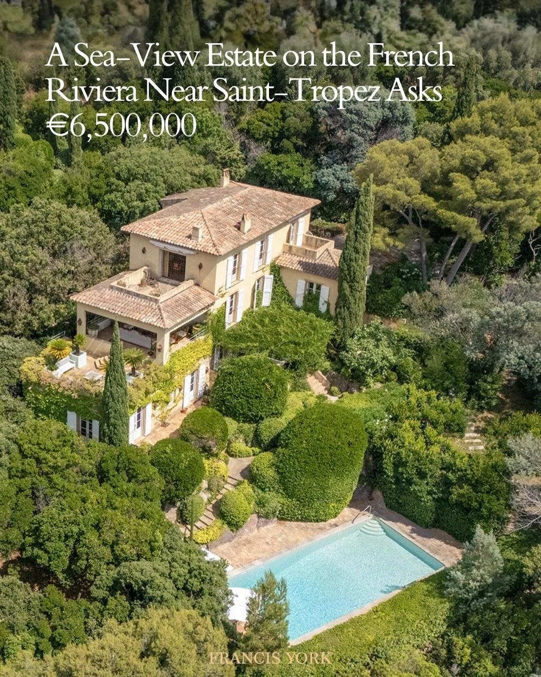 🇫🇷 Listed with @lexploreur for &euro;6,500,000

A sea-view estate with a caretaker&rsquo;s house and swimming pool sits 180 meters from the Mediterranean in Rayol-Canadel on the French Riviera. 

Built in 1990 by Saint-Tropez architect Georges Grat