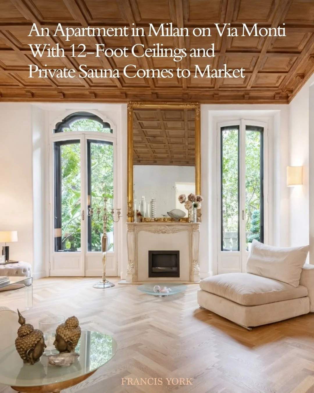 🇮🇹 Listed with @sothebysrealtyitaly

Price is disclosed upon application with the listing agency. 

The restored apartment has 12-foot ceilings and full-height windows within a historic building on Via Vincenzo Monti in Milan&rsquo;s coveted Magent