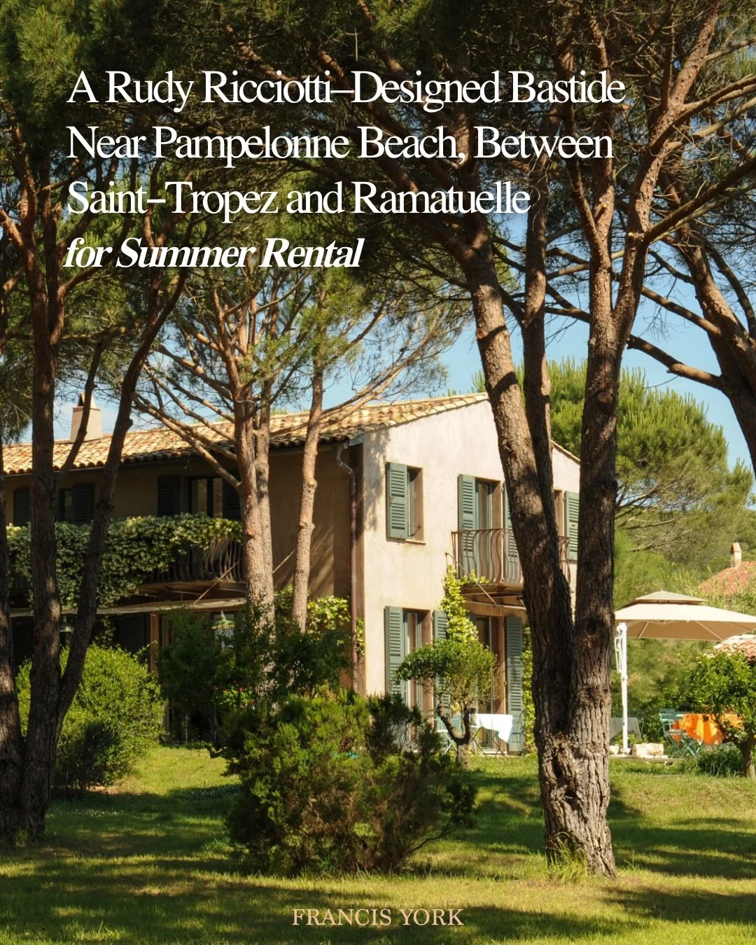 🇫🇷 Available for seasonal rent in July and August through @lexploreur Price and availability upon application with the listing agency. 

Set in Ramatuelle, this luxury villa rental is walking distance to Pampelonne Beach (just 300m away) with Saint