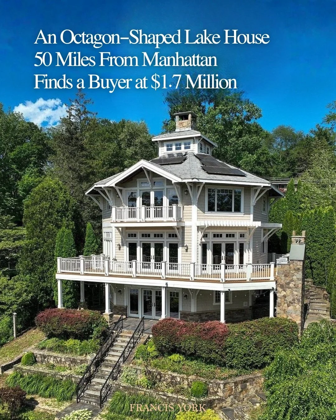 🇺🇸 A lakefront home in South Salem, New York has sold for $1.7 million (~&euro;1.46M). The property went into foreclosure in 2024 and was listed for sale by the lender. It is located on Truesdale Lake, a private residential lake community developed