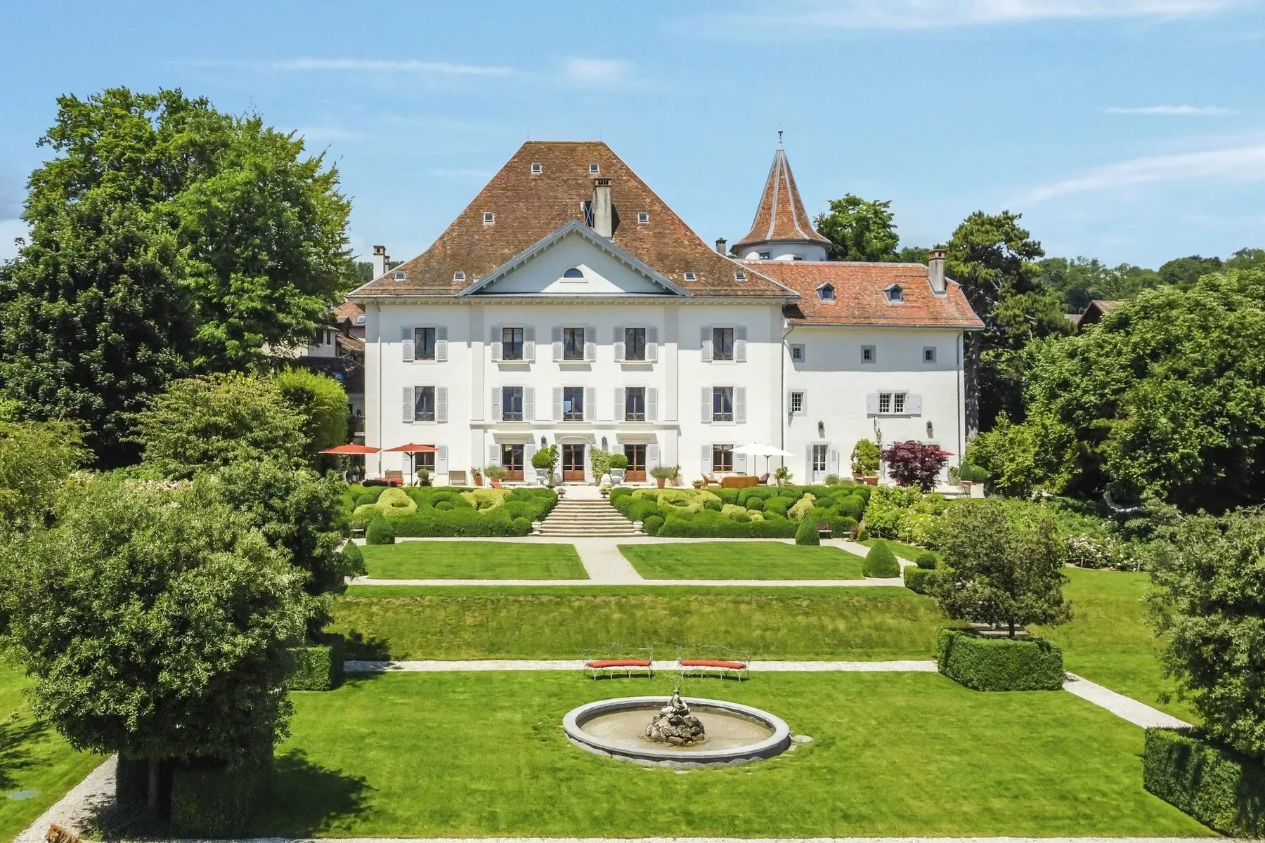 On The Market: A Restored 15th-Century Swiss Chateau with Views of Lake Geneva and the Swiss Alps
