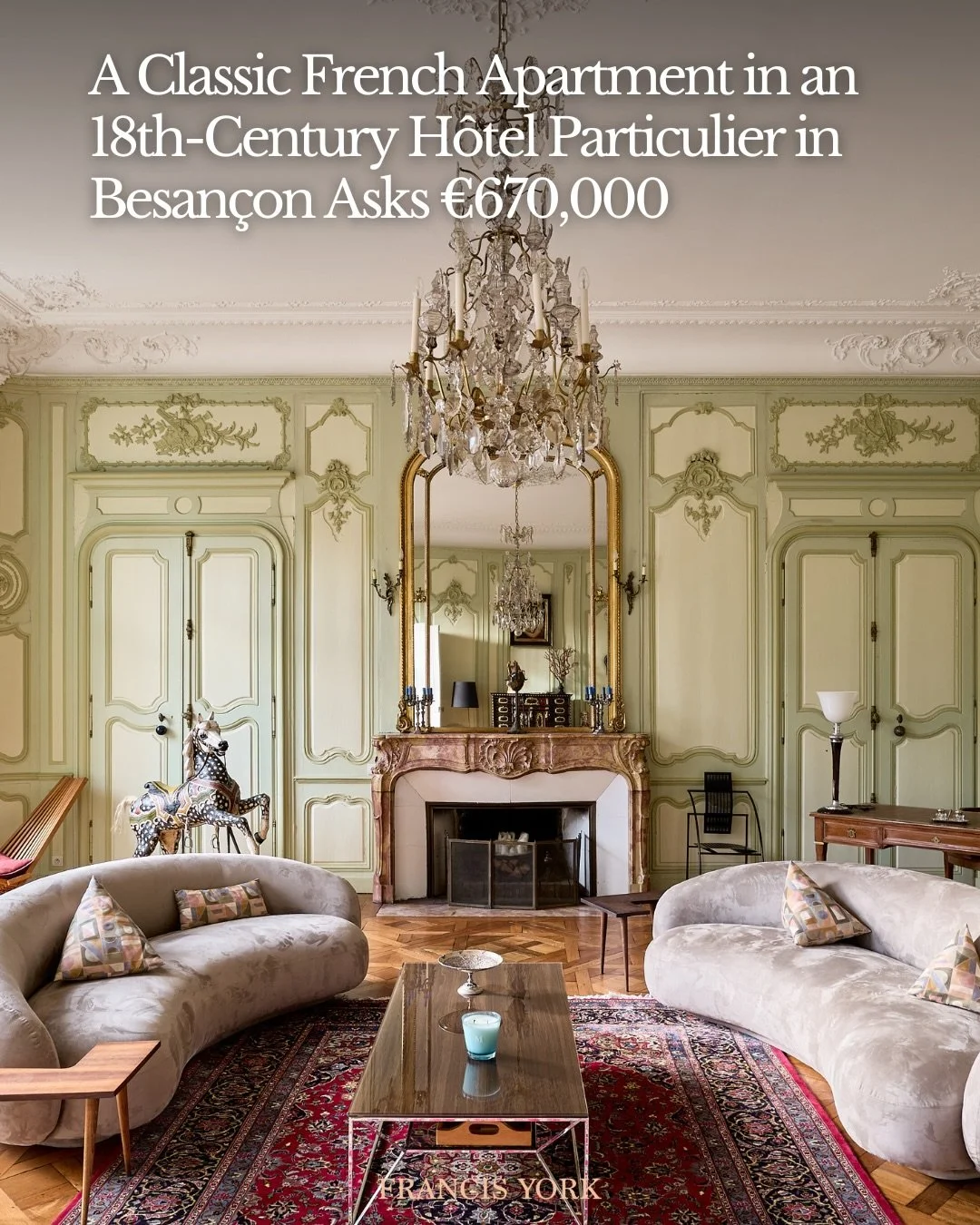 🇫🇷Listed with @arriere_cour_immo for &euro;670,000

Set within a listed 18th-century h&ocirc;tel particulier in Besan&ccedil;on, this restored 274 m&sup2; (2,950 sq ft) apartment offers four bedrooms with original parquet, fireplaces, and mouldings