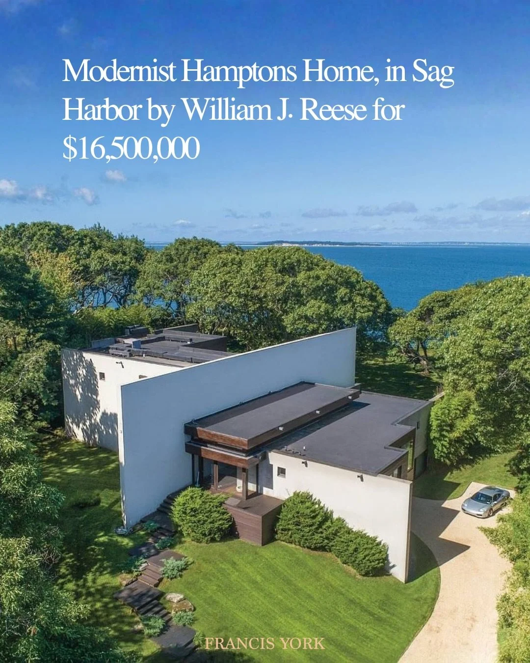 🇺🇸 Listed with Saunders &amp; Associates @hamptonsrealestate for $16,500,000 (~&euro;15.3M)

Located in North Haven just north of Sag Harbor, the residence was designed by William J. Reese (1943&ndash;2011), a Long Island&ndash;based architect, who