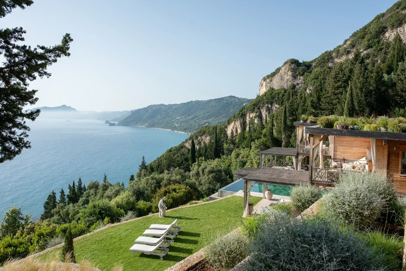 A 10-Building Seafront Compound on Corfu’s Western Coast Lists for Sale