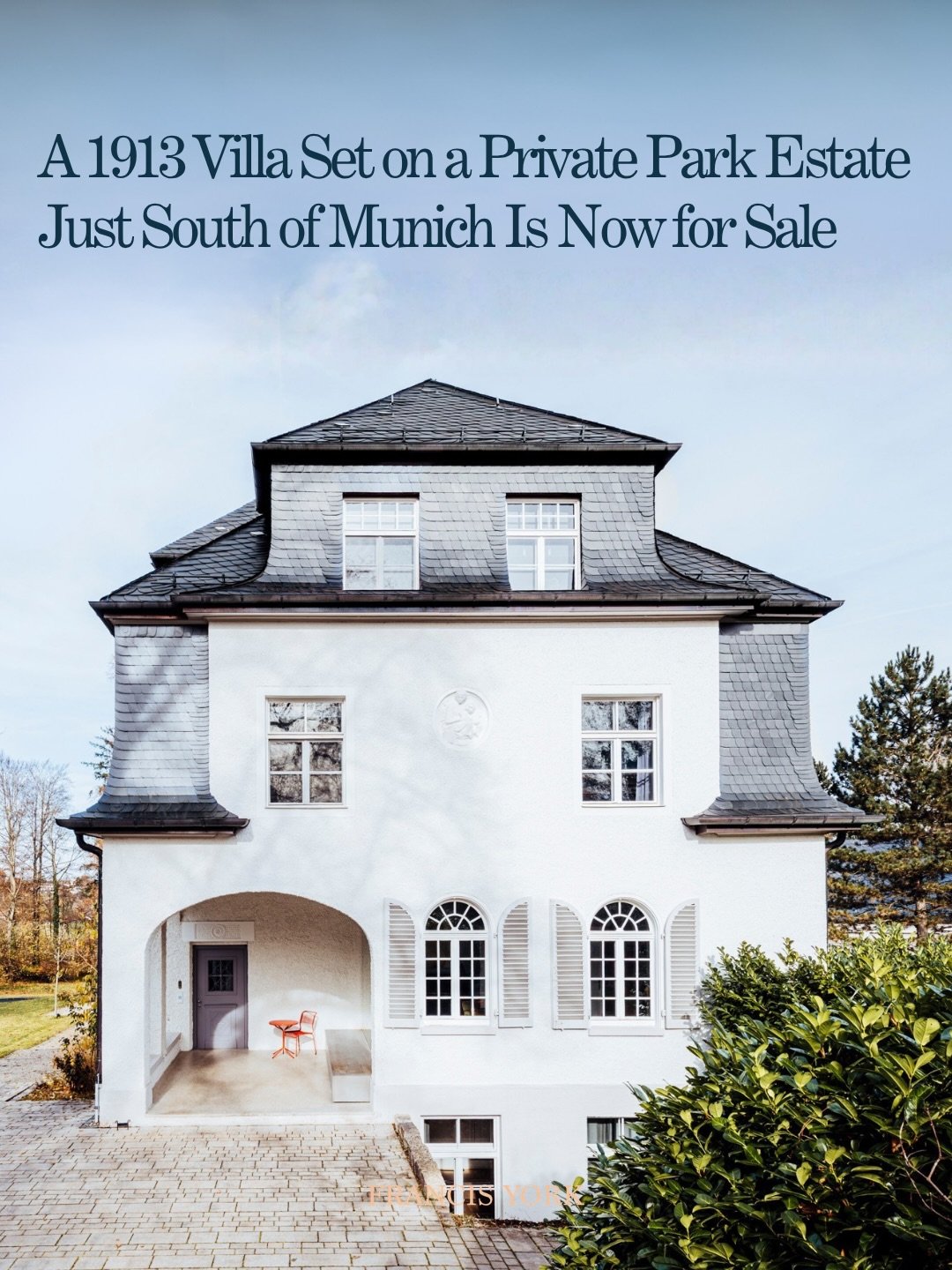 🇩🇪 In the Isar Valley south of Munich, a fully restored 1913 villa set on 17,000 m&sup2; (4,20 acres) of private parkland is now offered at &euro;7.9 million, representing one of the most substantial historic residential offerings in the region in 