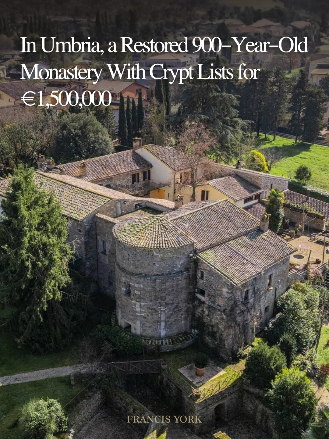 🇮🇹 Listed with @sothebysrealtyitaly for &euro;1,500,000

This former Benedictine monastic complex, documented as early as 1014, has been carefully renovated into a private residence just outside the hilltop town of Bettona, near Perugia.

Regional 