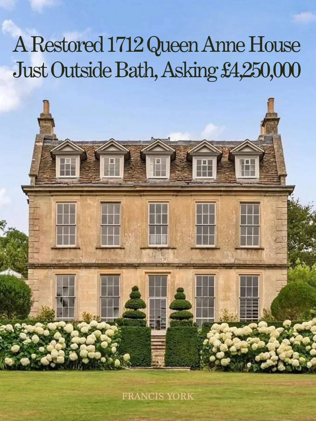 🇬🇧 Listed with @savills for &pound;4.25 million / ~$5.8 million USD / &euro;4.9 million 

Batheaston House is a 1712 Grade II*-listed Queen Anne house set on 0.47 hectares (1.17 acres) overlooking the River Avon, 3 miles from Bath.

The 650 sq m (7