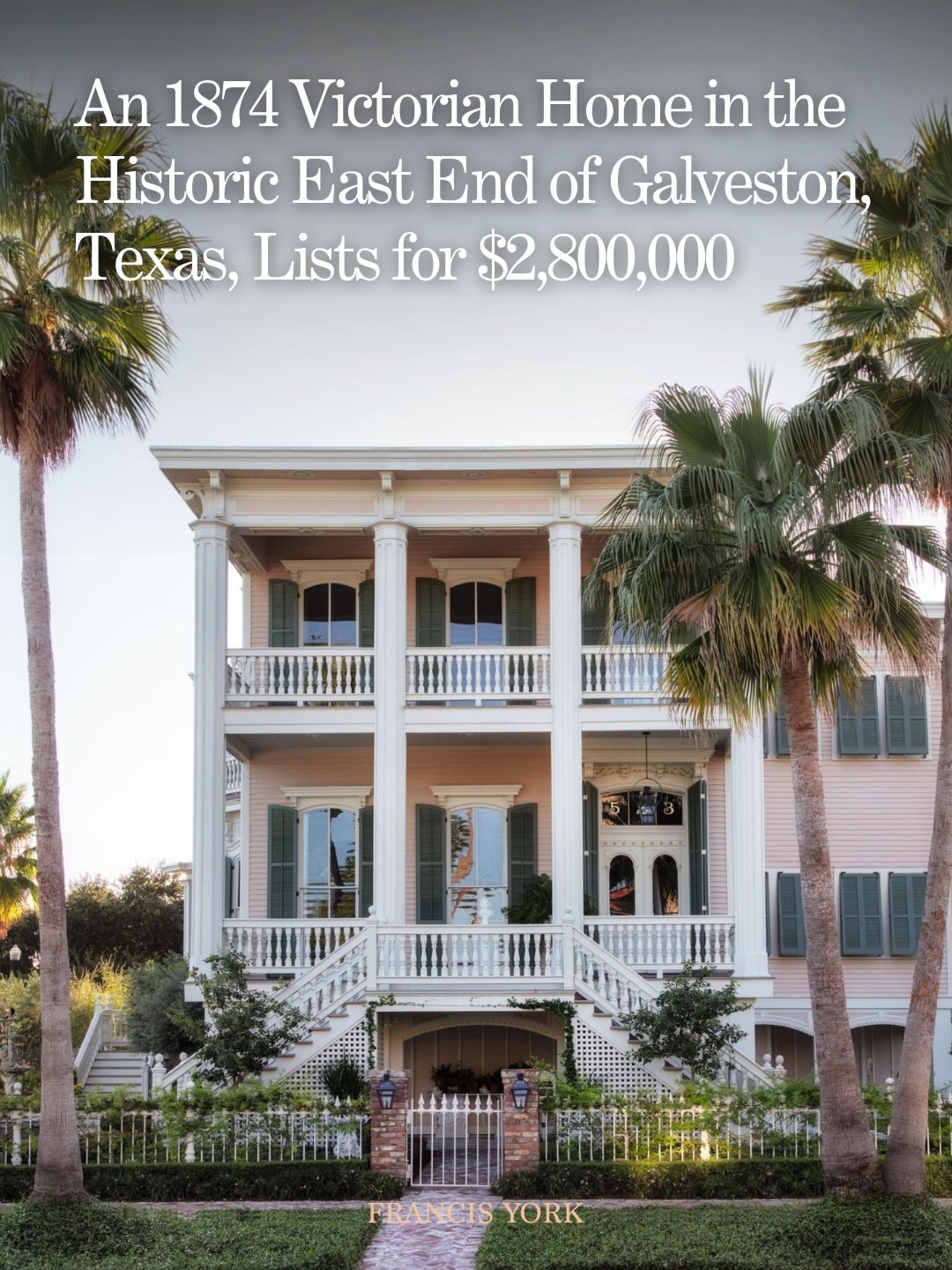 🇺🇸Listed with @cvyork of @greenwoodkingproperties for $2.8 million 

Located in Galveston&rsquo;s Historic East End, an island city on the Texas coast with one of the most intact concentrations of Victorian-era architecture in the United States, ap