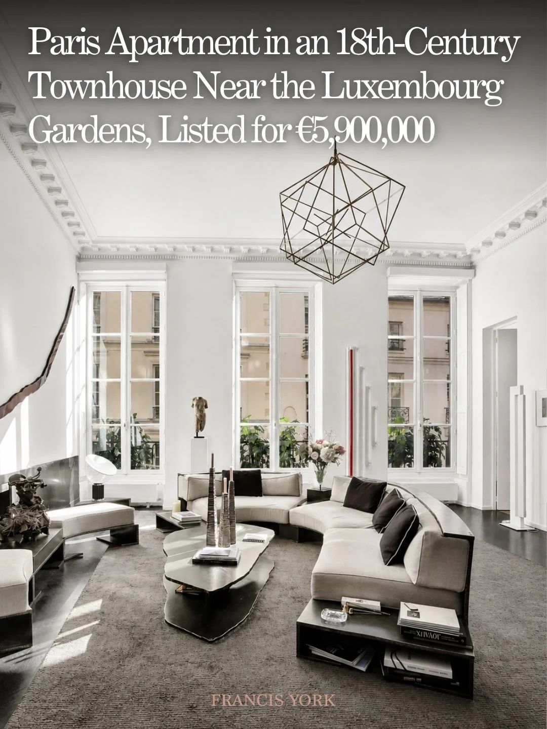 🇫🇷Listed with @polo_properties for &euro;5,900,000

A noble-floor apartment in an 18th-century h&ocirc;tel particulier on Rue de Tournon, steps from the Luxembourg Gardens and Place Saint-Sulpice in Paris&rsquo;s 6th arrondissement.

The two-bedroo