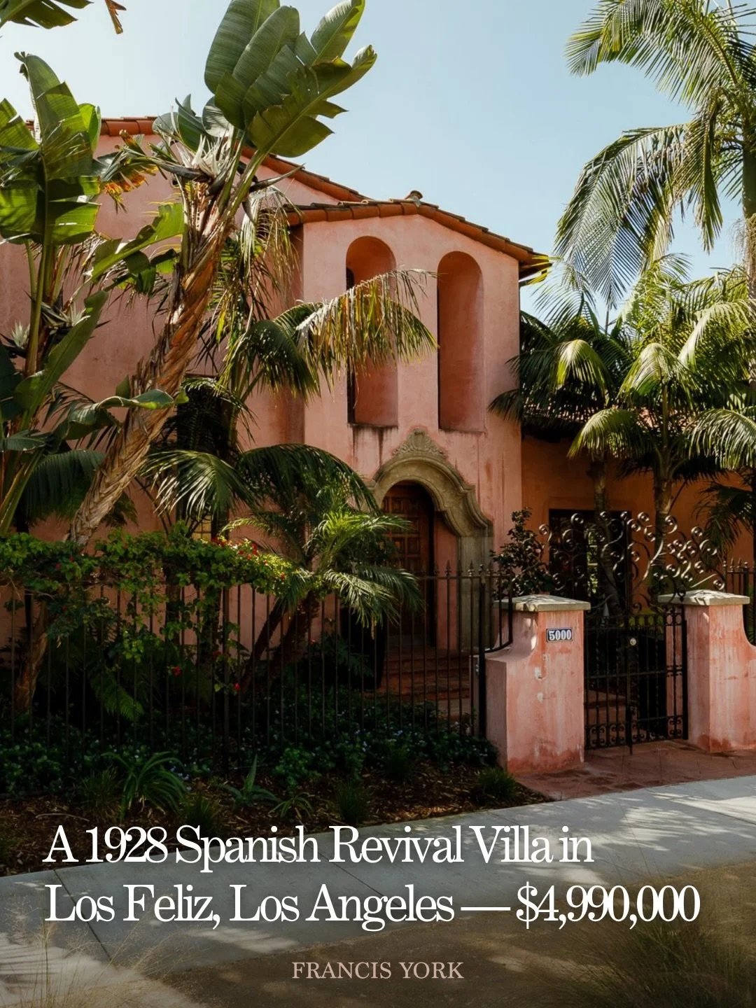 🇺🇸 Listed with @shannonscavo @maisonrehomeanddesign 

Set behind gates, the five-bedroom house is a largely intact example of a 1920s Spanish Revival villa in Los Feliz, just below Griffith Park, one of Los Angeles&rsquo; most architecturally intac