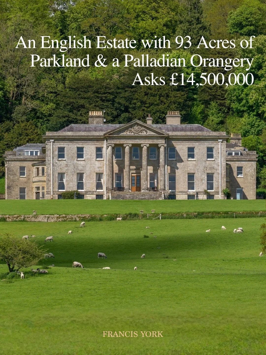 🇬🇧 One of England&rsquo;s great country houses is on the market with @timgarbettgp

Set on 93 acres in South Wiltshire, Pythouse is a beautiful example of neoclassical architecture.&nbsp;

Originally built in the 1720s and reimagined in the early 1
