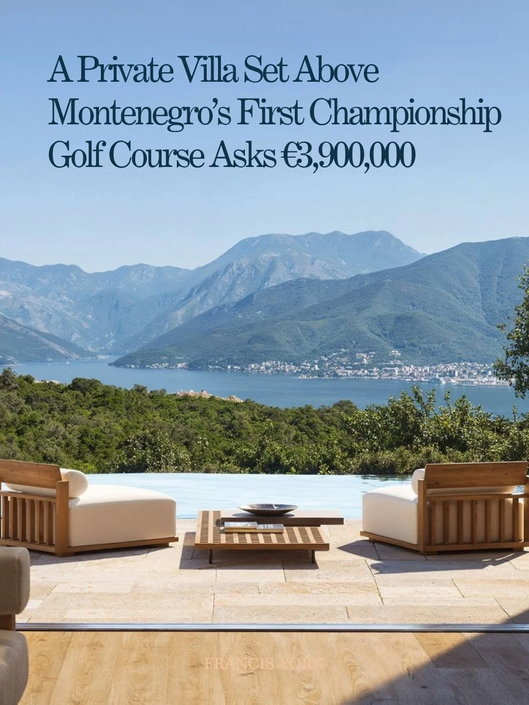 🇲🇪 This 4-bedroom with terraces facing the entrance to the Bay of Kotor and the fairways of a @gary.player designed golf course is listed with @montenegro.sothebys.realty

On a stretch of Montenegro&rsquo;s Adriatic coast between open sea and the e