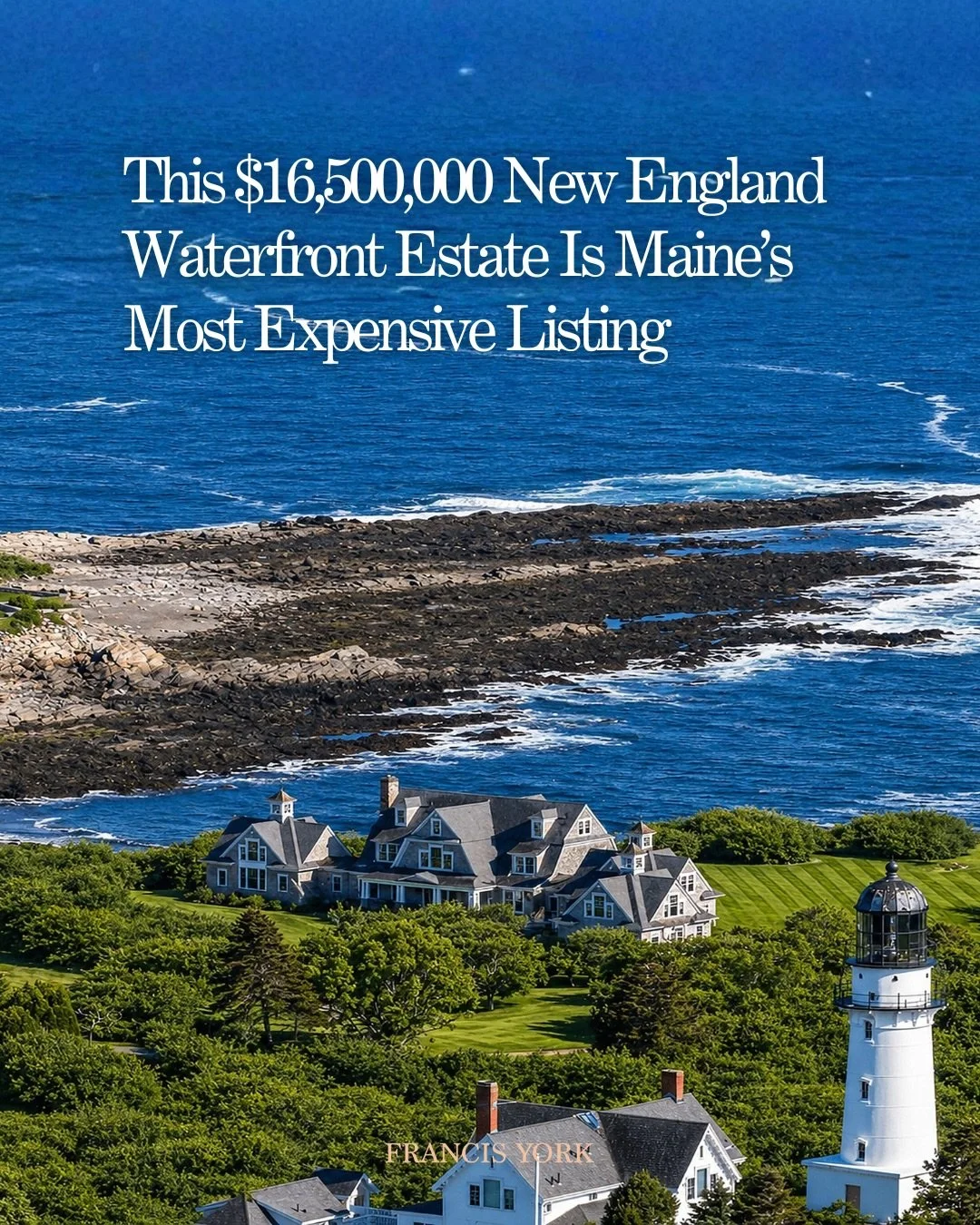 🇺🇸Listed with @samuelzmichaud of @legacysir for $16,500,000

Set in Cape Elizabeth&rsquo;s Two Lights area, this shingle-style waterfront estate captures the classic idea of a New England summer house, with 300 feet of Atlantic frontage and views t