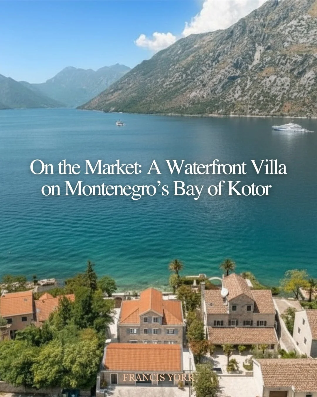 🇲🇪Listed with @montenegro.sothebys.realty. Price is disclosed upon application with the listing agency. 

Set in Ljuta, around 7 km / 4.3 miles from Kotor&rsquo;s historic centre, the 819 m&sup2; / 8,815 ft&sup2; property includes a 3-bedroom main 