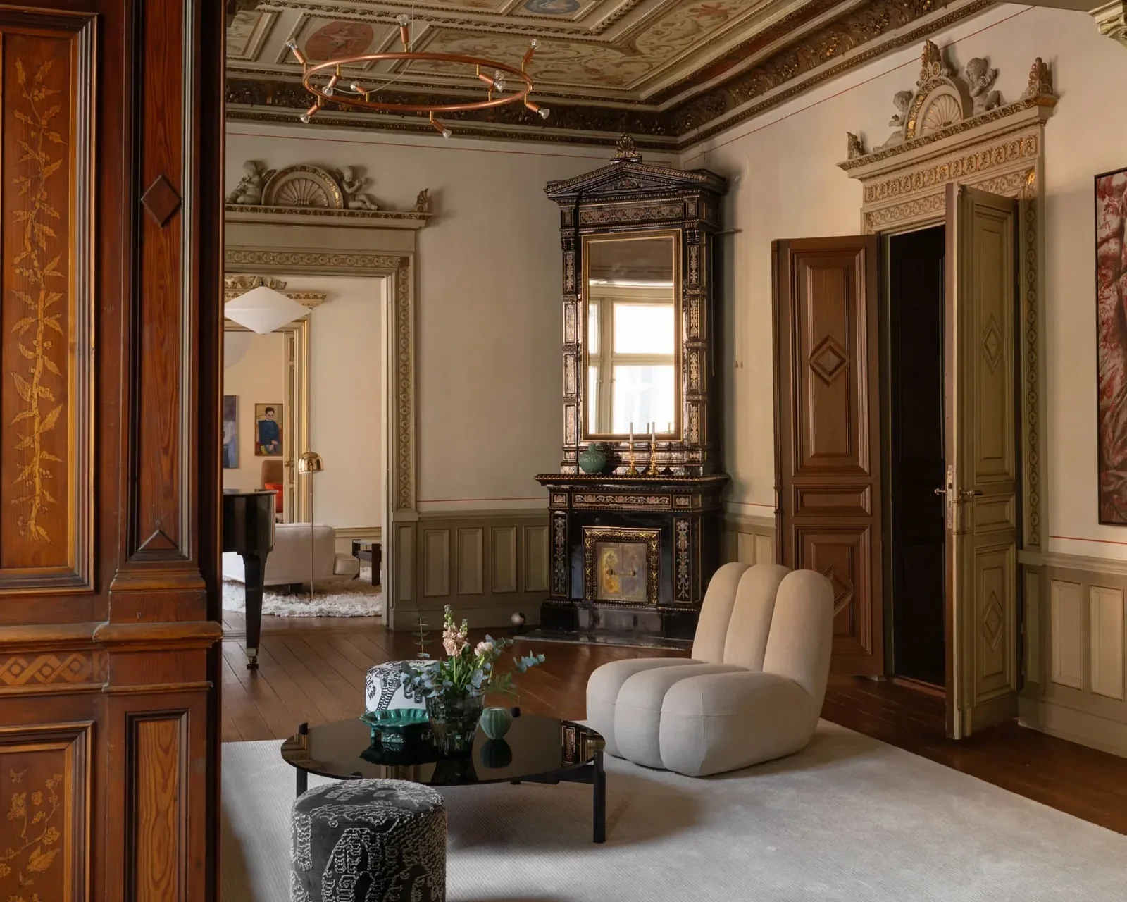 A Restored 1891 Stockholm Apartment Built for an Industrialist Comes to Market 