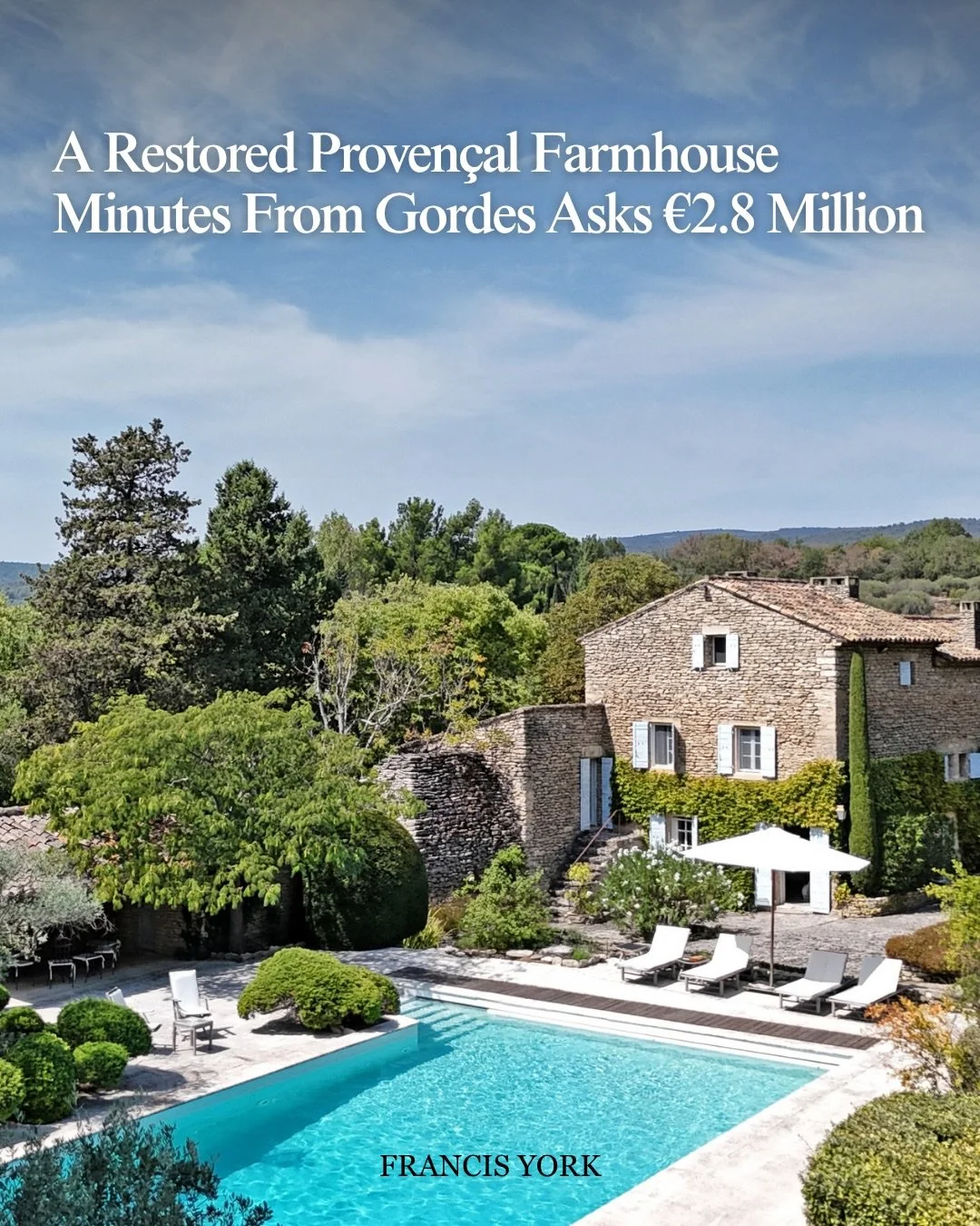 🇫🇷Listed with @emilegarcin for &euro;2,800,000 / $3,255,000

Five minutes from Gordes, this 19th-century stone farmhouse combines the architecture of a rural Luberon property with a mature garden attributed to Michel Semini, a Proven&ccedil;al land