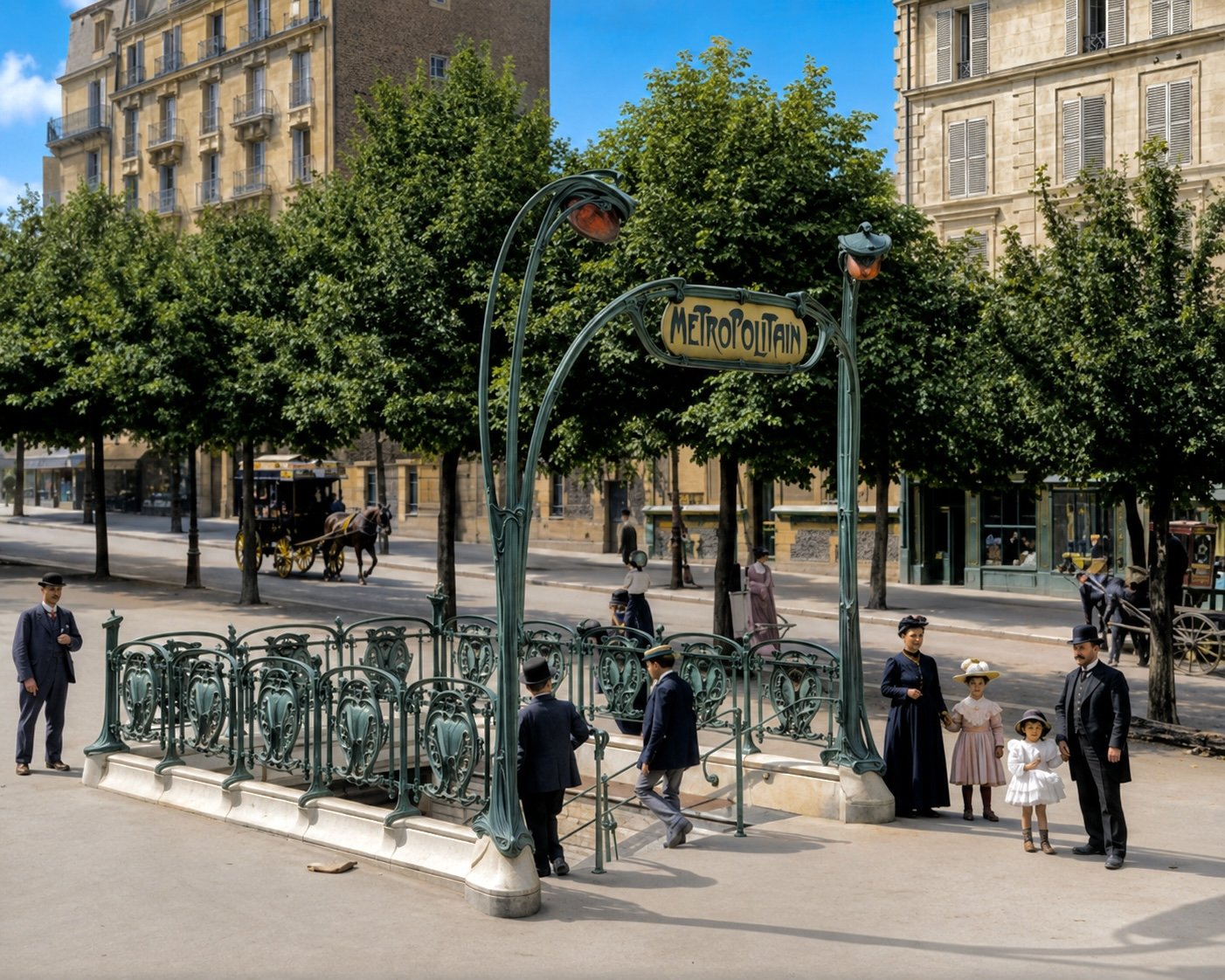  After Castel Béranger won the City of Paris façade competition in 1898, Hector Guimard was commissioned to design Paris’s iconic Métro entrances.  