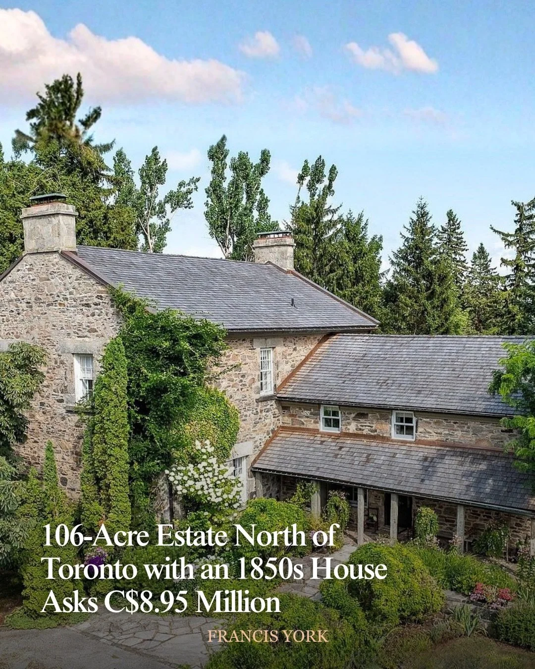 🇨🇦 Listed with @monikaschnarre of @evtoronto_&nbsp;

Set on 106 acres with views of the Niagara Escarpment, the estate was restored and expanded over nearly 30 years.

The property includes a 7-stall stable, 9-car garage, resort-style swimming pool