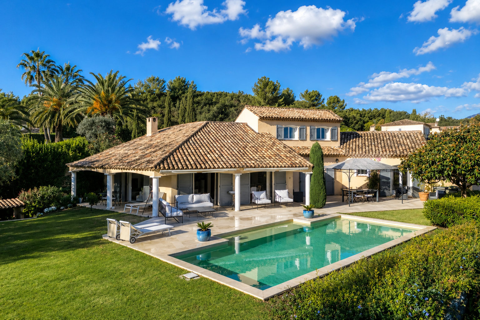 Co-Own a €2.4 Million Villa in the French Riviera Hills Near Valbonne for €384,000